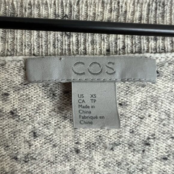 COS Women’s Oversized Wool Cardigan Size XS Light Grey - Picture 3 of 6